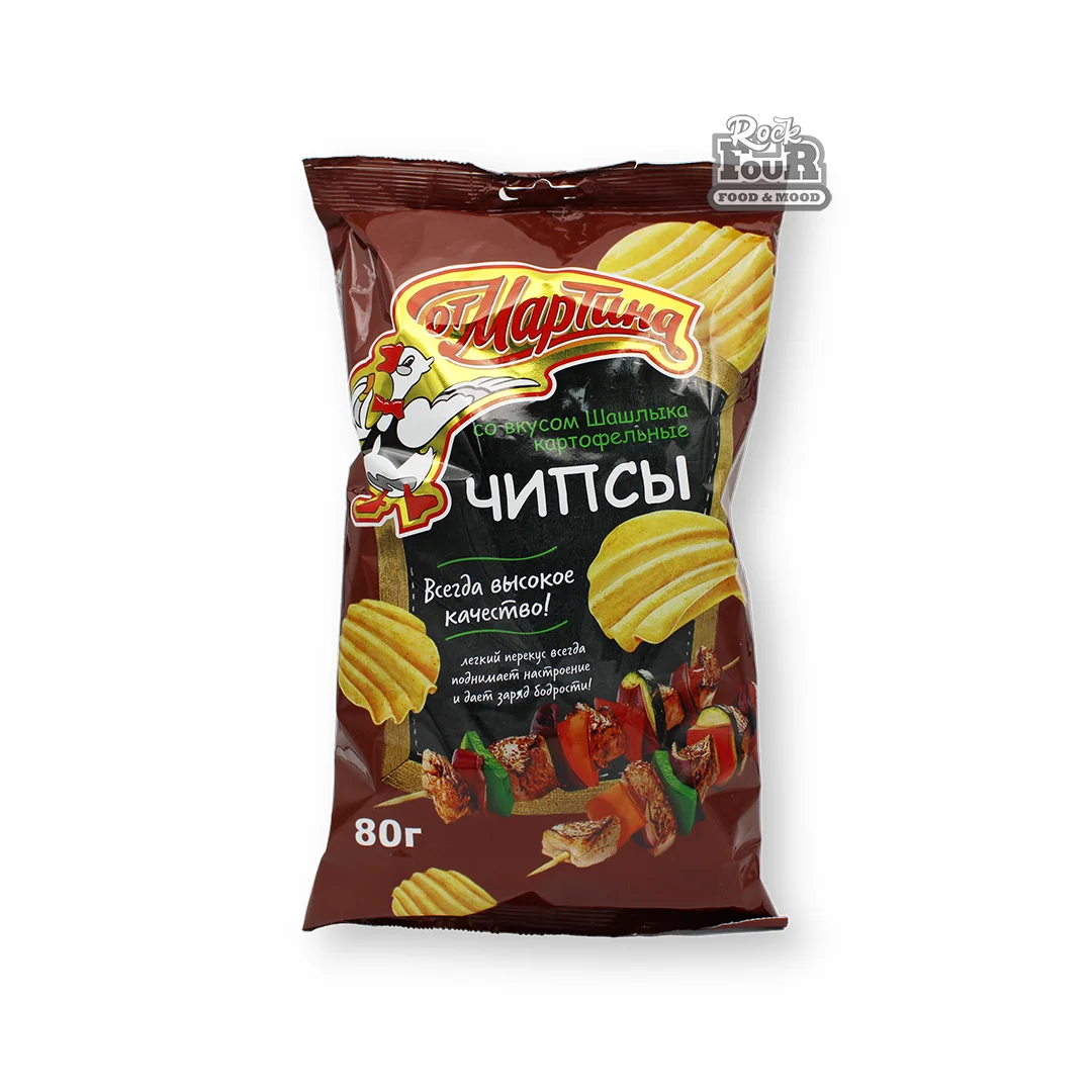 Potato chips with shish kebab taste "Ot Martina" 80g